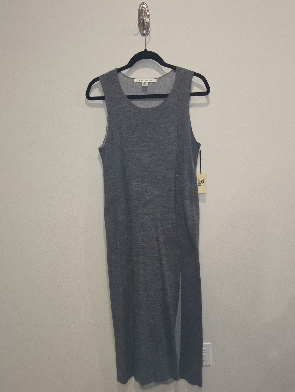 NWT Max Studio Gray Sleeveless Knit Dress